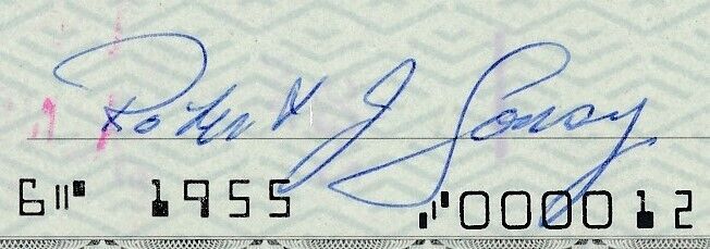 Bob Cousy HOF Boston Celtics Signed/Autographed 1978 Bank Check JSA 165560