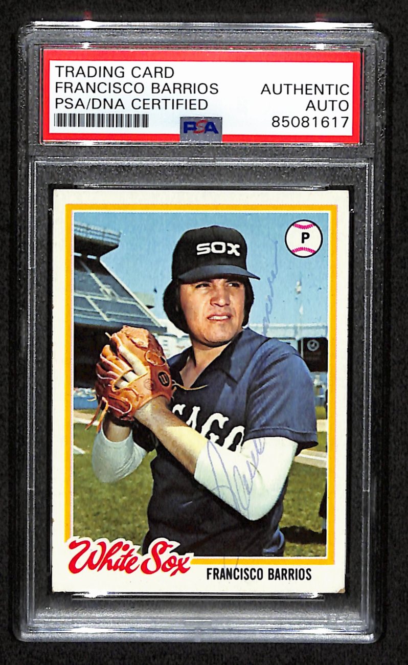 Francisco Barrios Signed 1978 Topps Card #552 Chicago White Sox PSA/DNA 184552