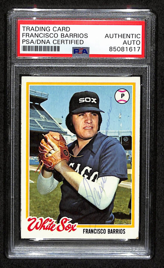 Francisco Barrios Signed 1978 Topps Card #552 Chicago White Sox PSA/DNA 184552