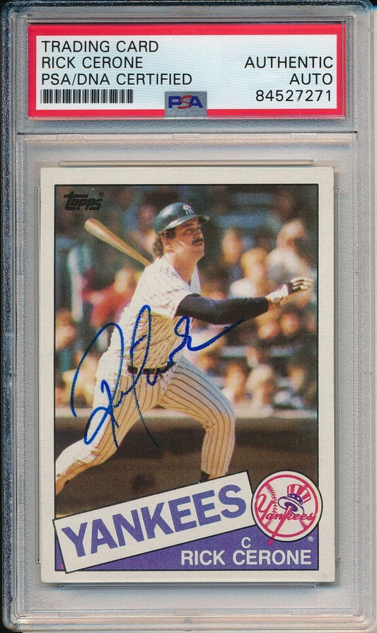 Rick Cerone Yankees Signed/Autographed 1985 TOPPS Card #429 PSA/DNA 166429