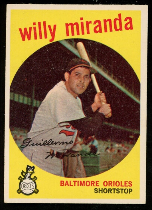 1959 Topps Baseball Willy Miranda #540 Baltimore Orioles