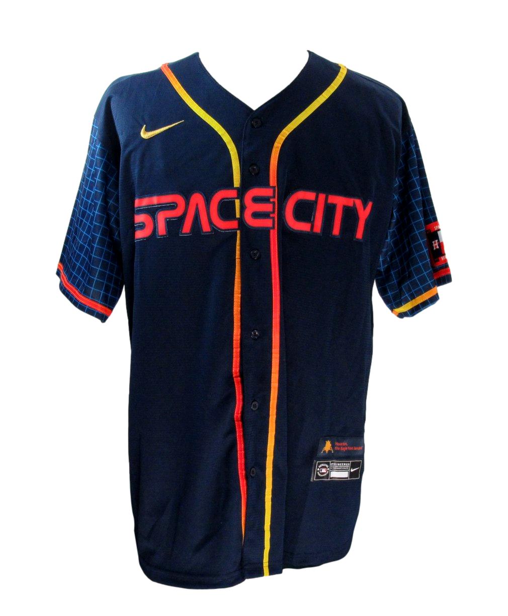 Kyle Tucker Astros Signed/Auto Nike Navy Blue Space City Jersey Beckett 189817