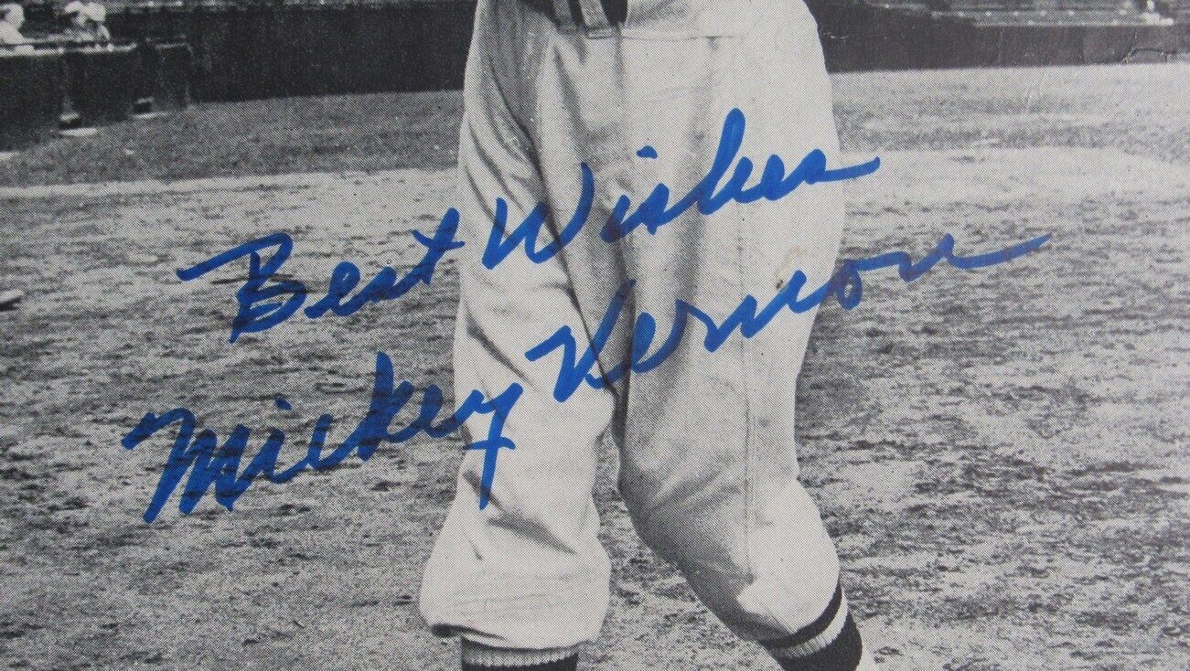 Mickey Vernon Autographed 9x11 Baseball Magazine Insert Photo Senators PSA/DNA