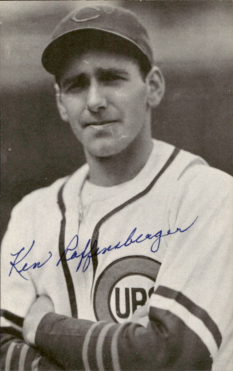 Ken Raffensberger Chicago Cubs d. 2002 Signed/Auto 3x5  Photo 178735