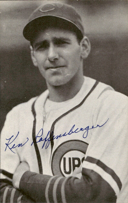 Ken Raffensberger Chicago Cubs d. 2002 Signed/Auto 3x5  Photo 178735