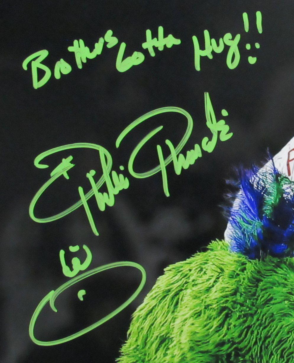 Jason Kelce/Phanatic Dual-Signed 16x20 Photo Eagles/Phillies Witness PSA/DNA 714