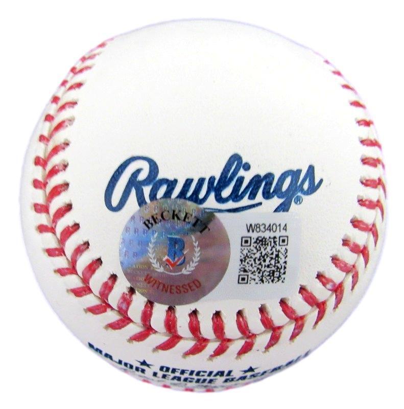 Scott Rolen HOF Autographed/Inscribed OML Baseball Phillies Beckett 182126