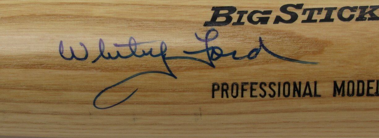 Whitey Ford HOF Autographed Adirondack Big Stick Bat Yankees JSA 180929