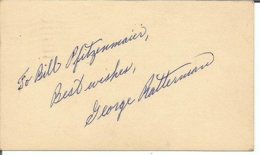 George Ratterman Buffalo Bills Signed/Autographed 1948 GPC/Postcard 150420