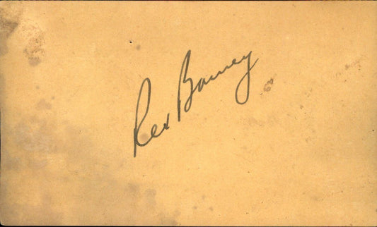 Rex Barney Brooklyn Dodgers d.1997 Signed/Autographed 3x5 Index Card 162648