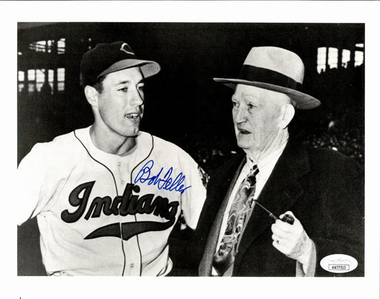 Bob Feller HOF Signed/Autographed 8x10 Photo Cleveland Indians JSA 191476
