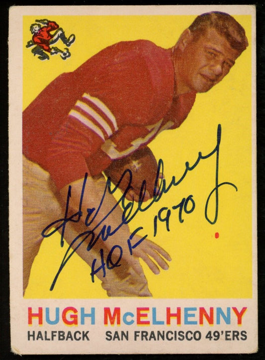 1959 TOPPS Football Card #5 Signed/Inscr Hugh McElhenny HOF San Francisco 49'ers