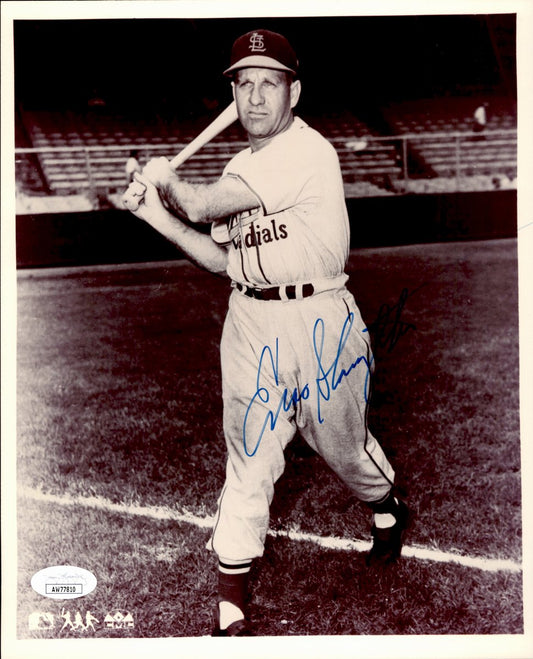 Enos Slaughter HOF Signed/Auto 8x10 Photo St. Louis Cardinals JSA 191128