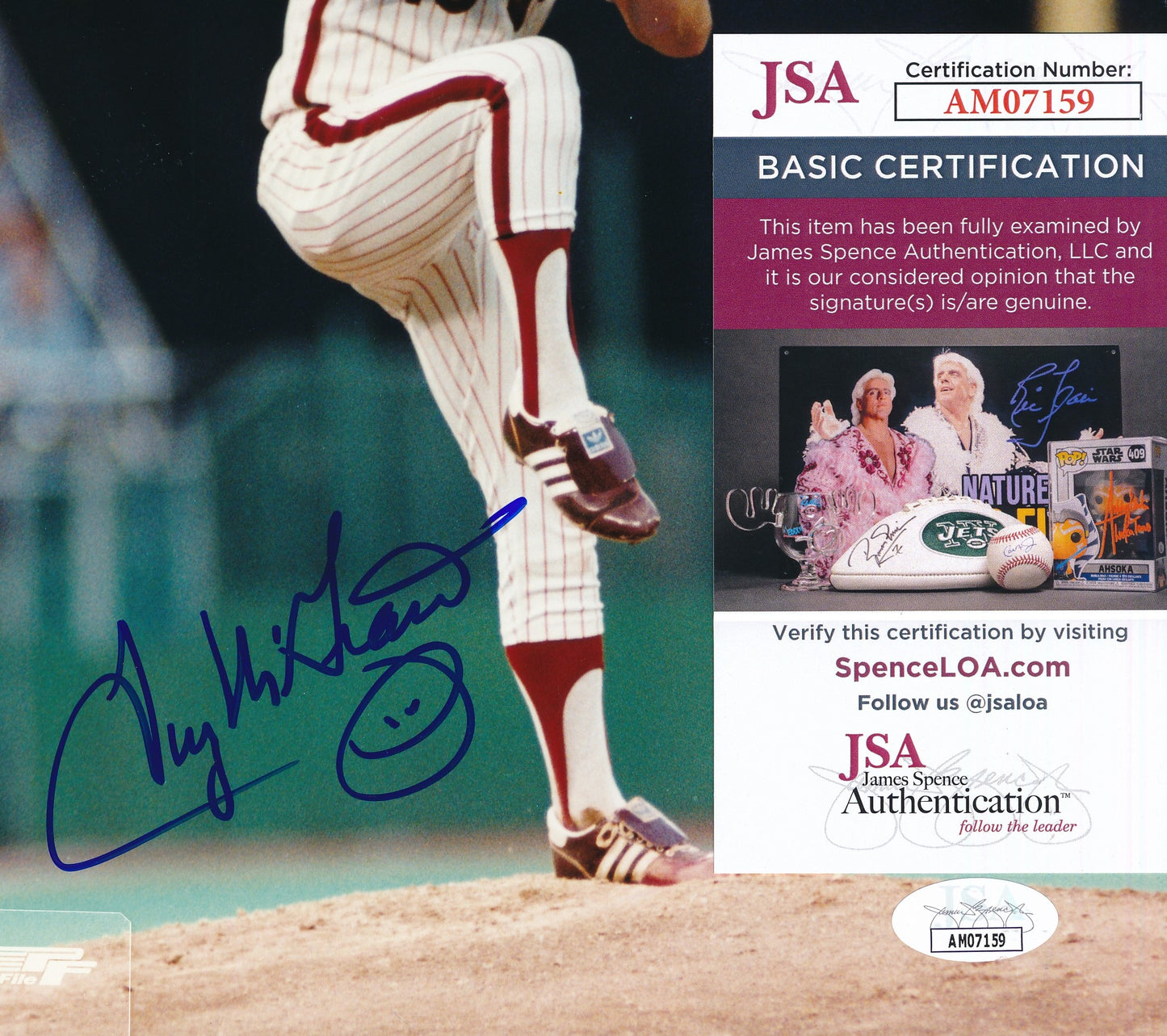 Tug McGraw Autographed 8x10 Photo 1980 Philadelphia Phillies JSA 181942
