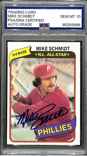 1979 Topps Mike Schmidt Phillies #270 Card Signed PSA/DNA GEM MINT 10 187939