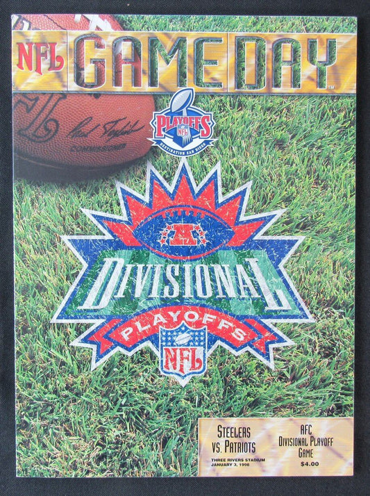 1997 Pittsburgh Steelers vs. New England Patriots Program AFC Playoff 01/03