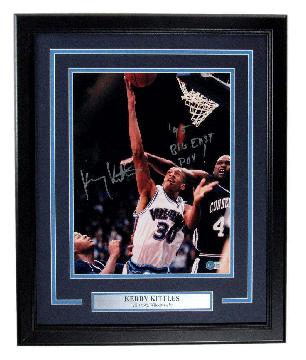 Kerry Kittles Autographed/Inscr 11x14 Photo Villanova Wildcats Framed Beckett