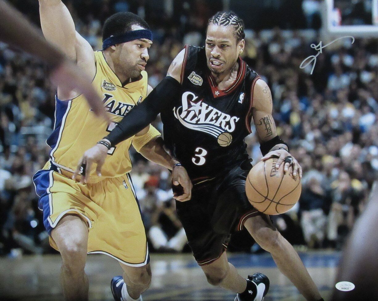 Allen Iverson HOF Autographed Philadelphia 76ers 16x20 Photo JSA