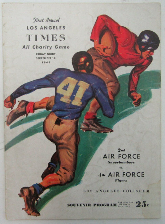 1st LA Times Charity FB Game Program 2nd Air Force vs. 4th Air Force 153807