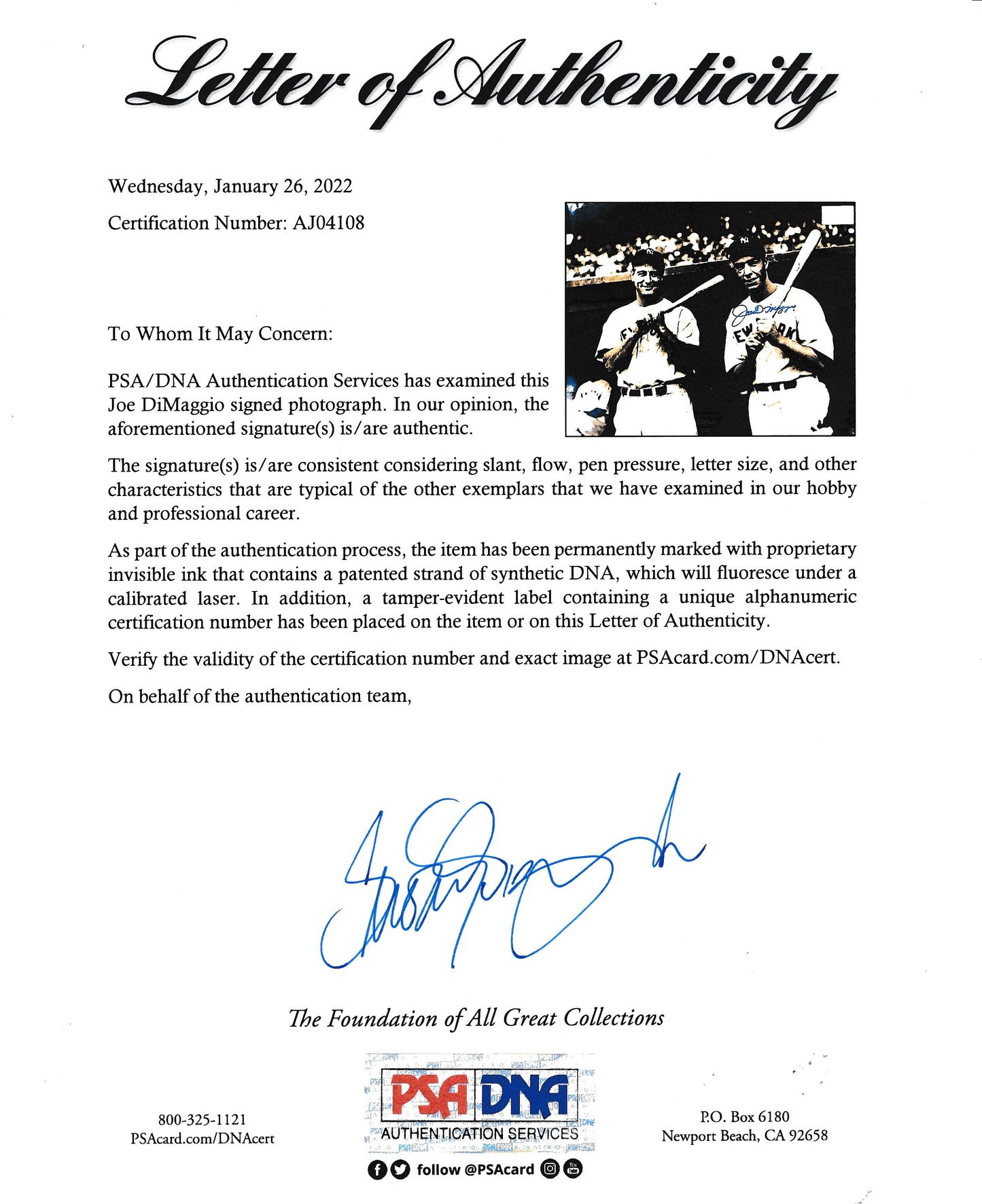 Joe DiMaggio HOF New York Yankees Signed/Autographed 16x20 Photo PSA/DNA 166028