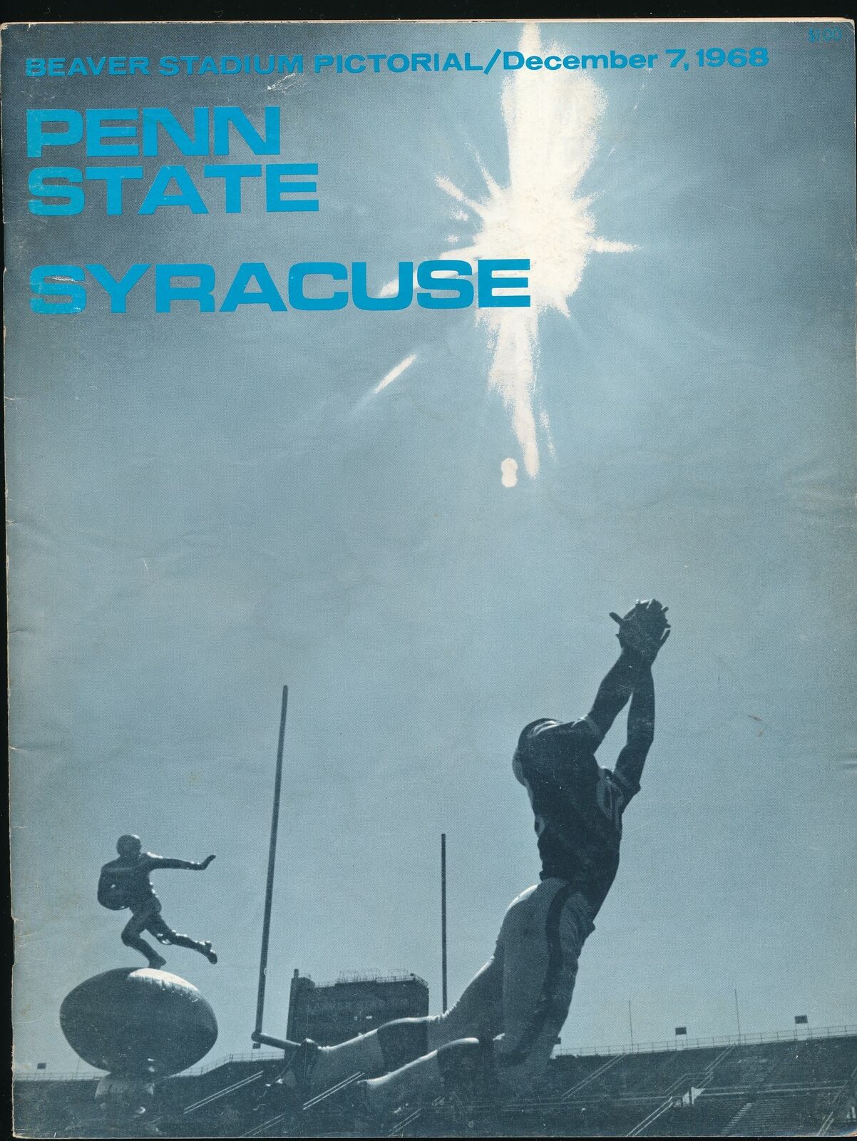 1968 Penn State vs. Syracuse College Football Game Program 12/07