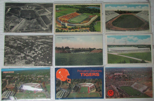 Lot of 8 Princeton University Palmer Stadium 1910's-40's Postcards 147281