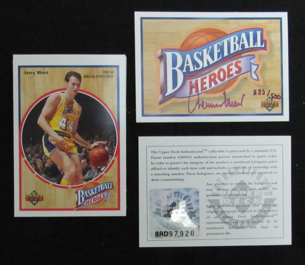 1992 Jerry West HOF Los Angeles Lakers Upper Deck Heroes Card Set 181810
