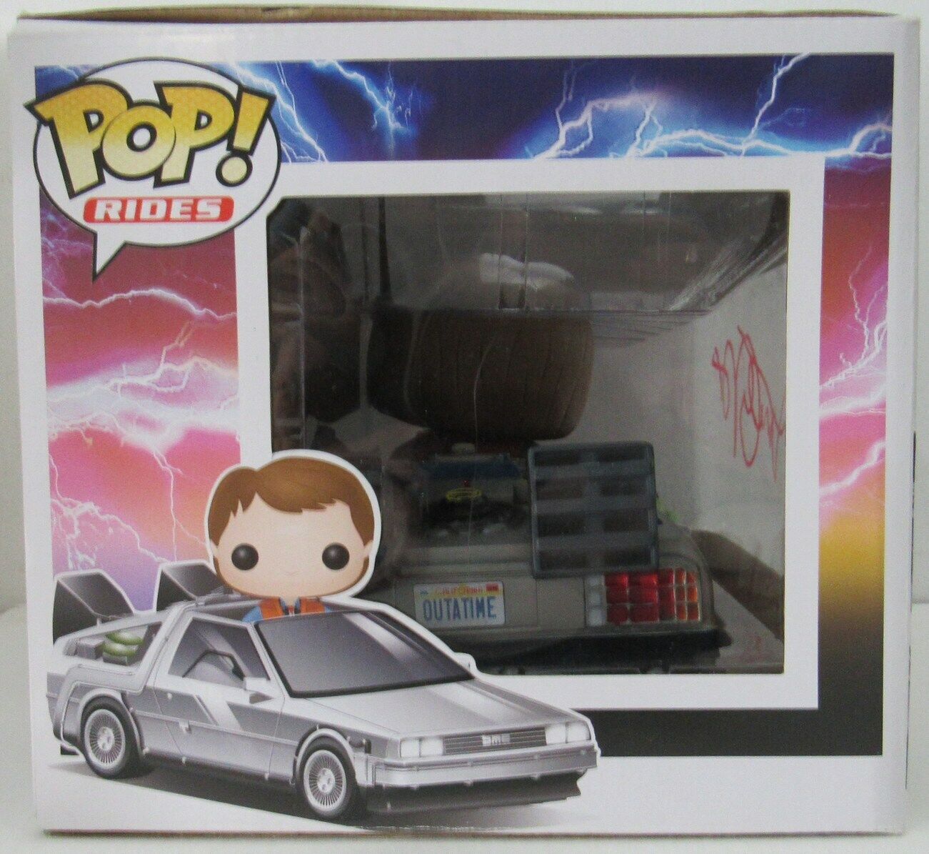 Michael J Fox Signed Back To Future FUNKO POP Delorean #02 Beckett 162928