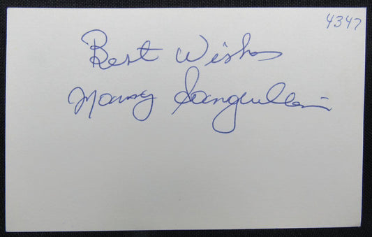 Manny Sanguillen 1967-1980  Pittsburgh Pirates Autographed/Signed 3x5 Index Card