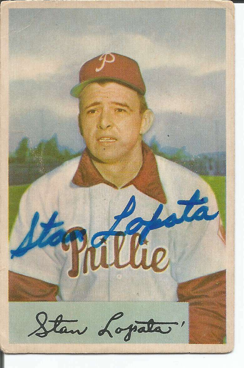 Stan Lopata Phillies Signed/Autographed 1954 Bowman Card #207 150756