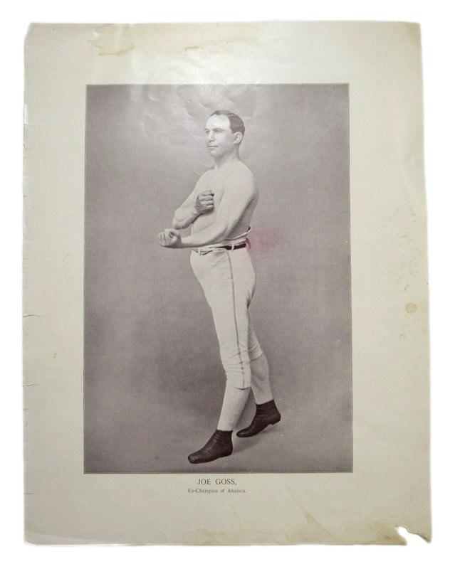 Joe Goss Boxer 1895 Boxing Gladiators 11x15 Supplement Poster.