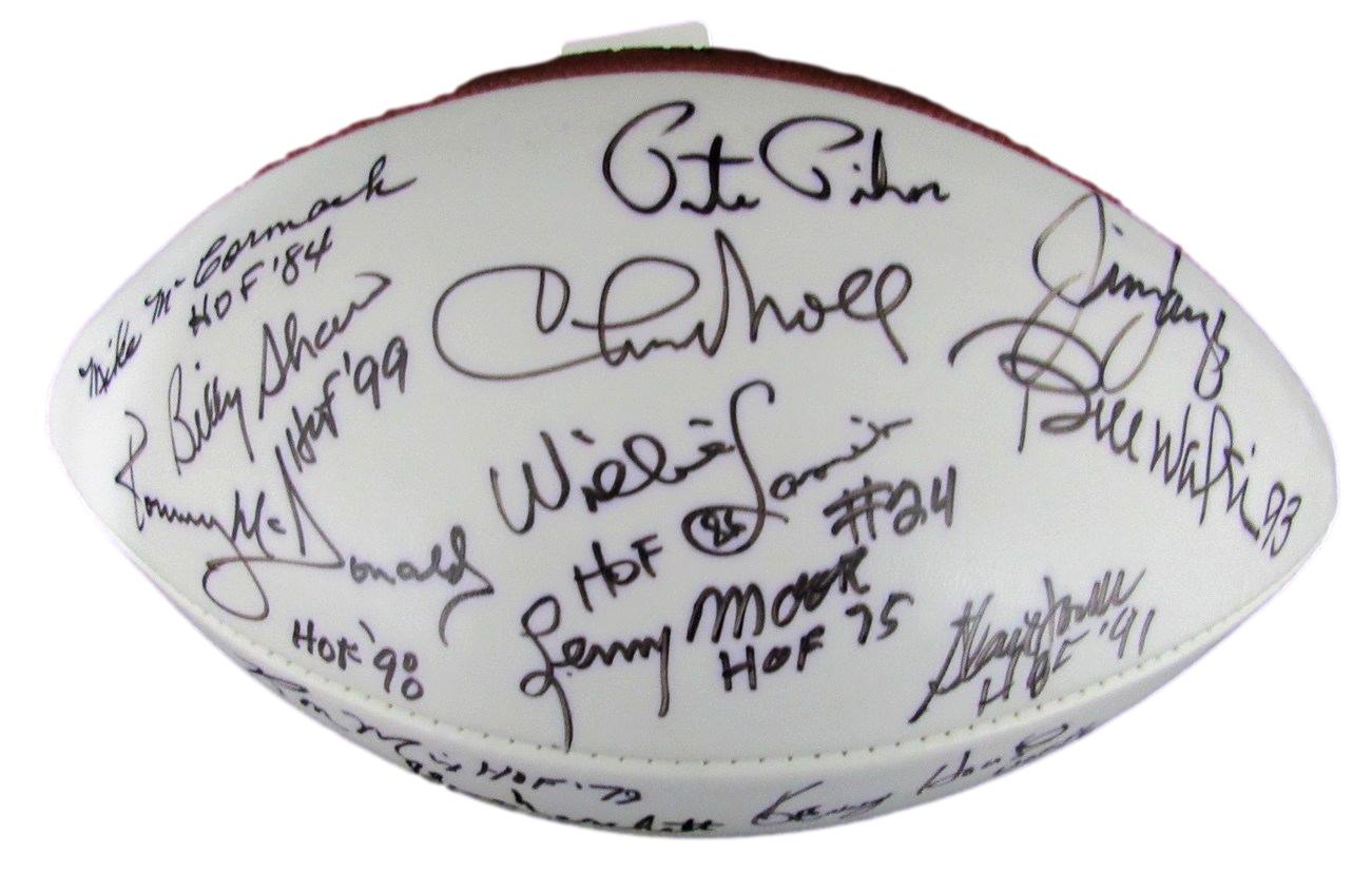 NFL Hall of Famers Multi-Autographed (19) Wilson NFL Football 176393