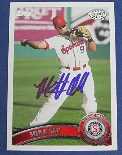 Mike Olt Rangers Signed/Autographed 2011 Topps Pro Debut Baseball Card #159