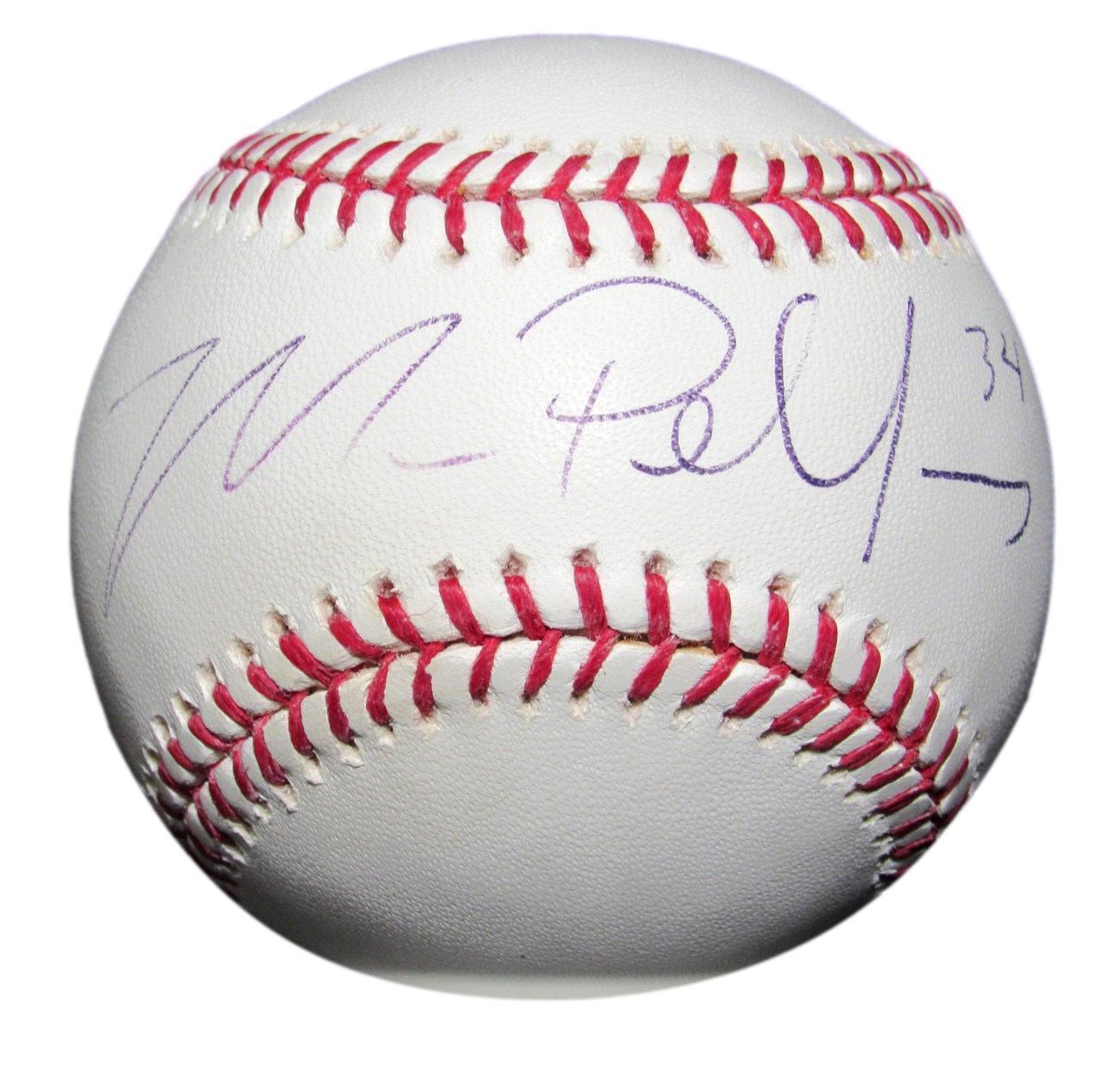 Mike Peltrey New York Mets/Twins/Tigers/White Sox Signed Rawlings OML Baseball