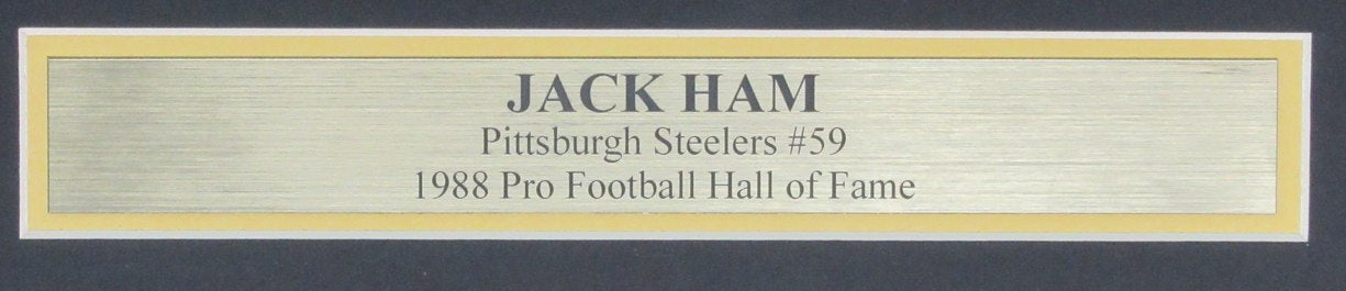 Jack Ham HOF Signed/Inscribed 11x14 Photo Steelers Framed Beckett 191617
