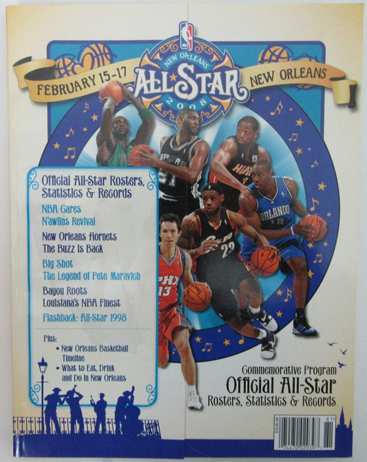 2008 NBA All Star Game Souvenir Program at New Orleans 2/17/08 153011