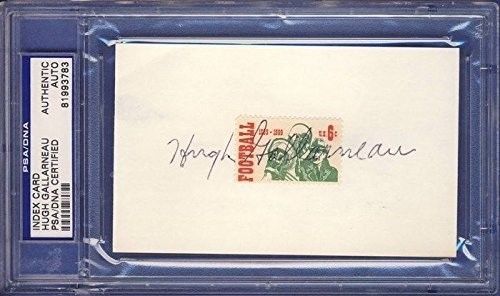 Hugh Gallarneau Bears Signed 3x5 Index Card PSA/DNA