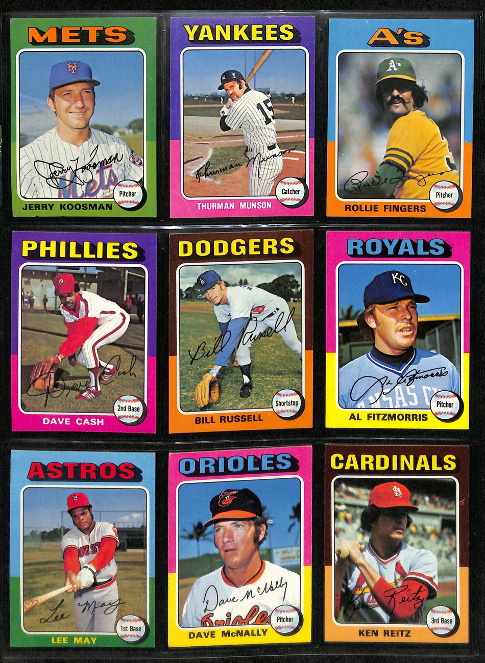 1975 Topps Baseball Card Complete Set (1-660) Brett Yount Aaron Schmidt 191964