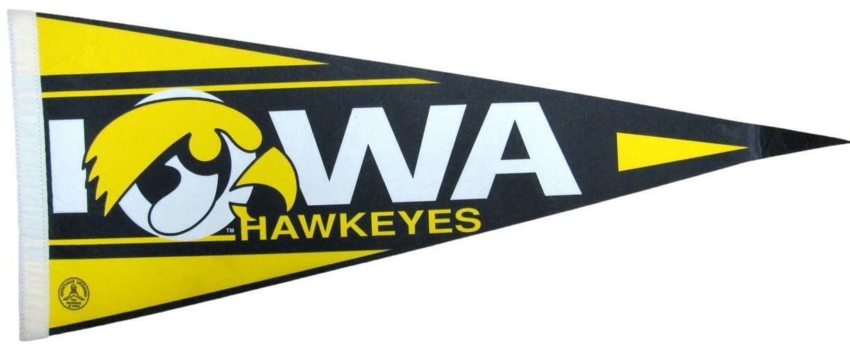 University of Iowa Hawkeyes Yellow/Black College Football Sports Pennant 163053