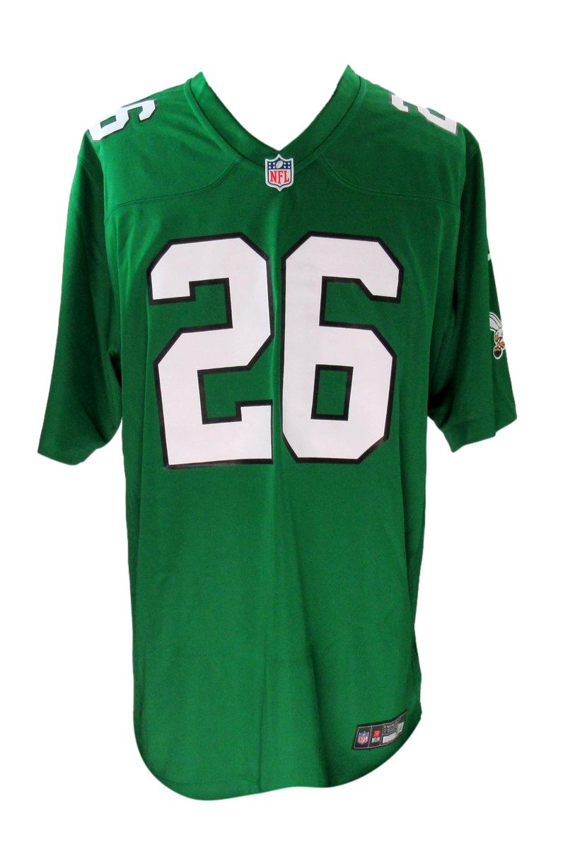 Saquon Barkley Signed  Green Nike Football Jersey Eagles Beckett 190152