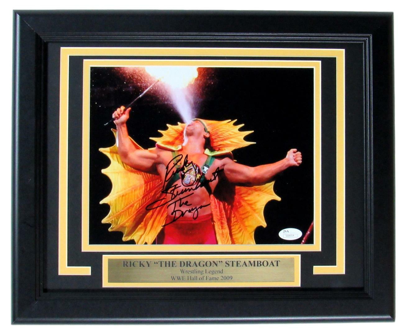 Ricky "The Dragon" Steamboat Signed/Autographed 8x10 Photo Framed JSA 149014