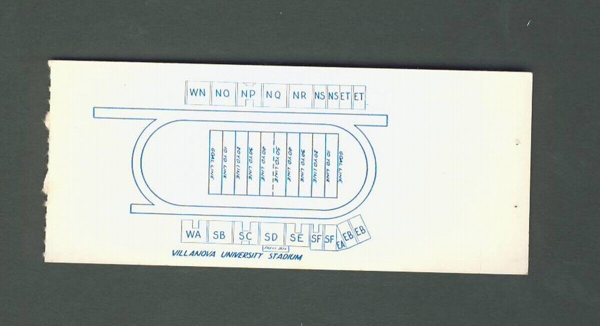 Detroit vs Villanova Ticket Stub 10-10-1964 142222