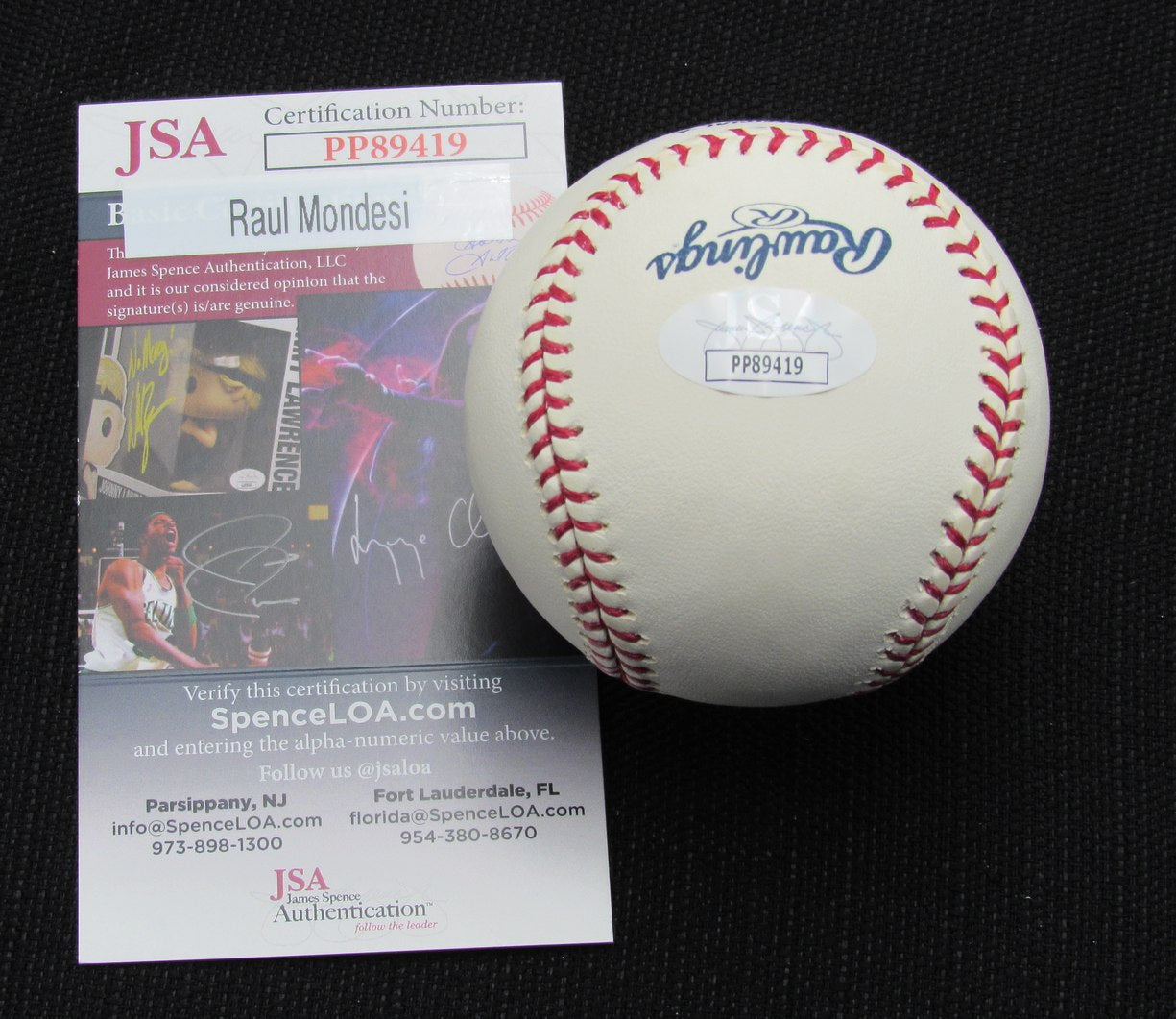Raul Mondesi Signed/Auto Yankees 100th OML Baseball JSA  186732