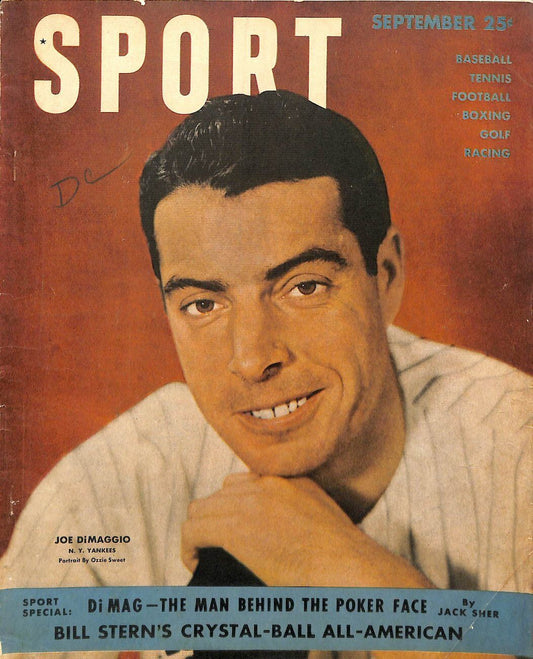 September 1949 SPORT Magazine Joe DiMaggio on Cover NO LABEL 179174