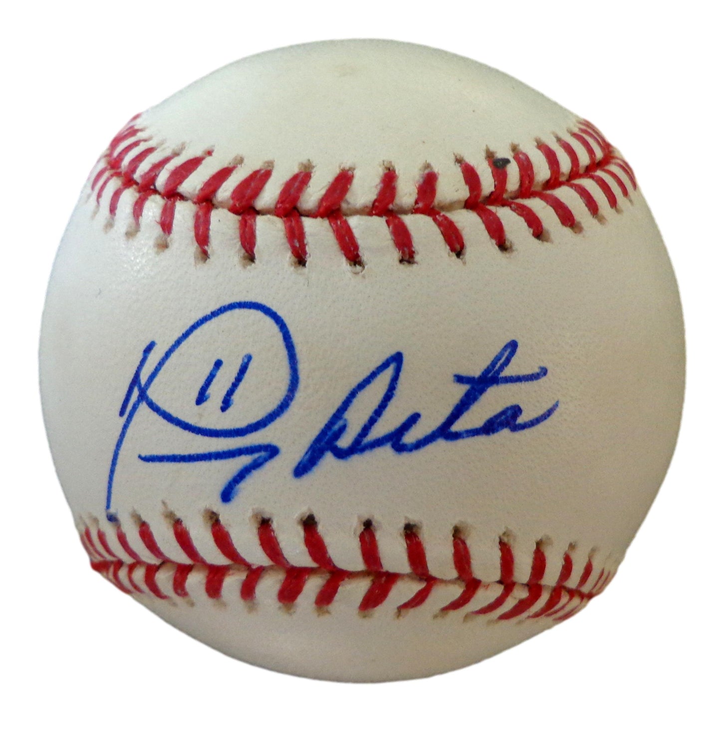 Manny Acta Autographed/Signed OML Baseball Cleveland Indians 179951