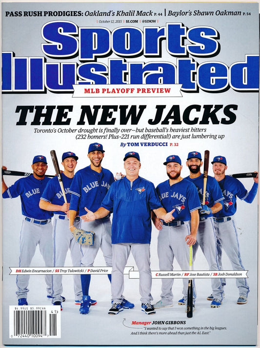 October 12, 2015 Blue Jays  Sports Illustrated Magazine NO LABEL 170697