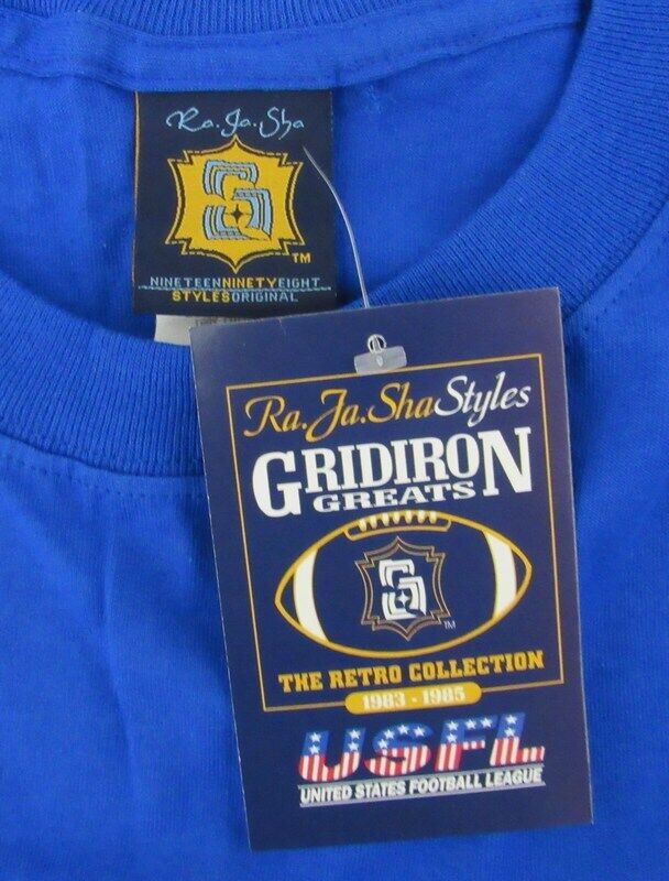 Boston Breakers Ra.Ja.Sha Gridiron Greats Tee USFL Shirt New NWT Size XL 182354