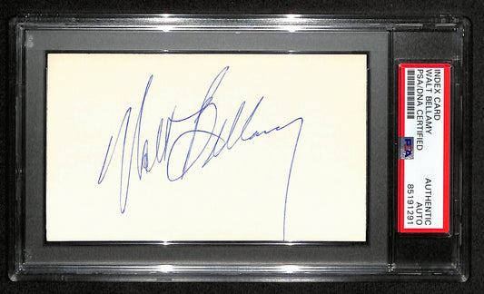 Walt Bellamy HOF Signed/Auto 3x5 Index Card New York Knicks PSA/DNA 188571
