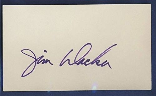 Jim Wacker Minnesota Signed/Autographed 3x5 Index Card