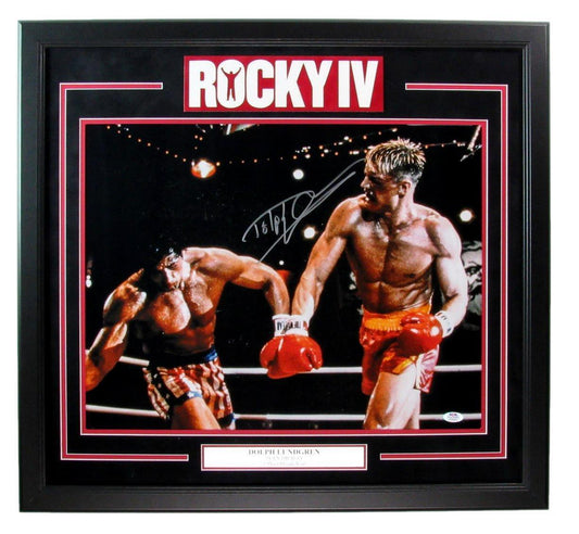 Dolph Lundgren Autographed 16x20 Photo "Rocky IV" Framed PSA/DNA 180911